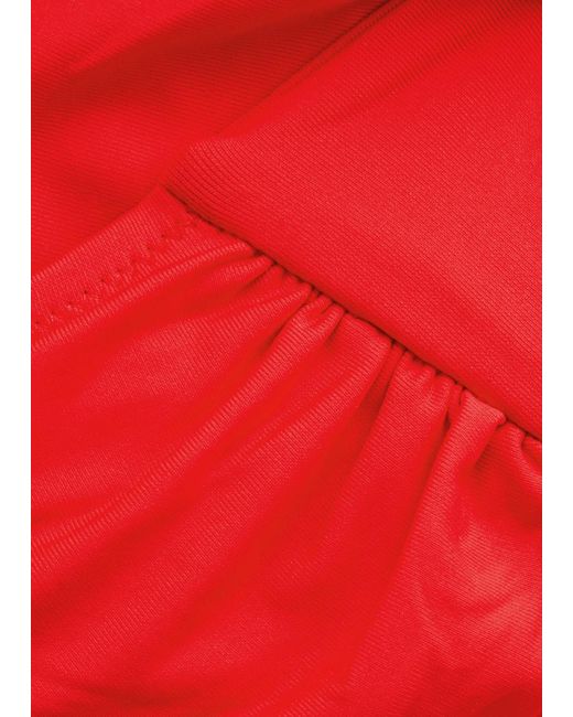 Melissa Odabash Red Brussels Halterneck Bikini Top