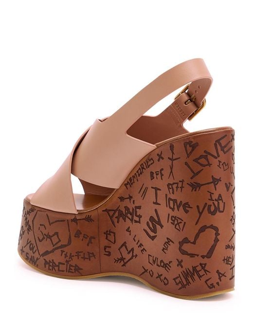 Chloé Brown Wedges