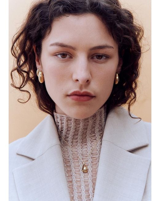 Otiumberg Metallic Pebble 14kt Vermeil Drop Earrings