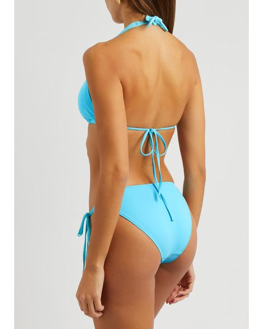 Melissa Odabash Blue Antibes Halterneck Bikini Top