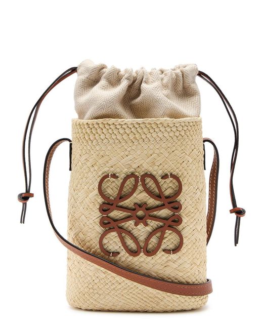 Loewe Natural Anagram Woven Raffia Cross-Body Bag