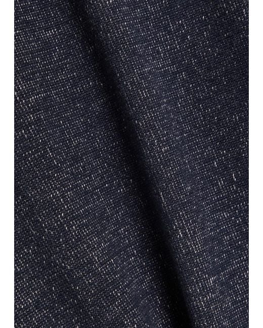 YMC Blue Two-Tone Fine-Knit Sweatshirt for men