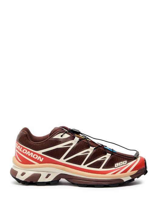 Salomon Red Xt-6 Panelled Mesh Sneakers