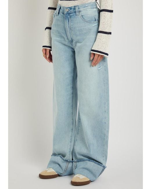 PAIGE Blue Arellia Barrel-Leg Jeans