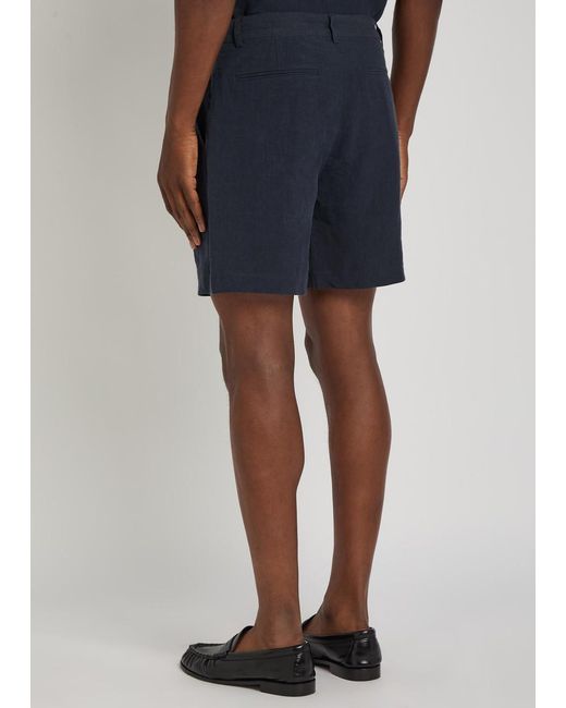 Percival Blue Linen Shorts for men