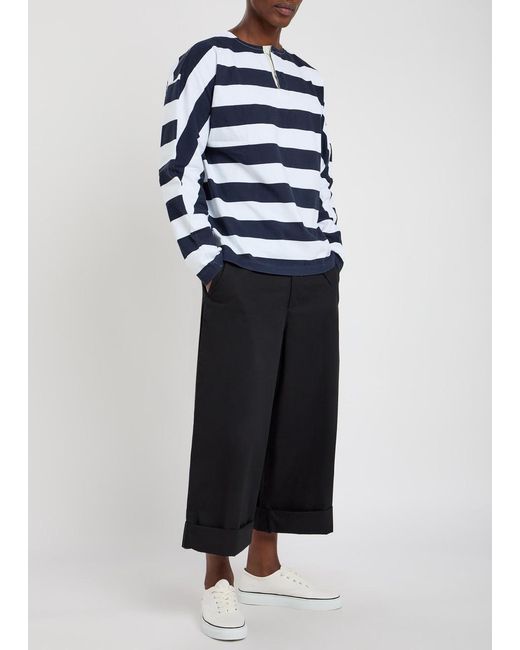 Jacquemus Black Le Pantalon Marin Cropped Wide-Leg Trousers for men