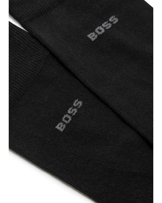 Boss Black Boss By Egyptian-cotton Blend Two-pack Socks for men