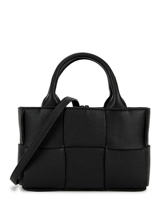 Bottega Veneta Black Candy Arco Small Leather Top Handle Bag