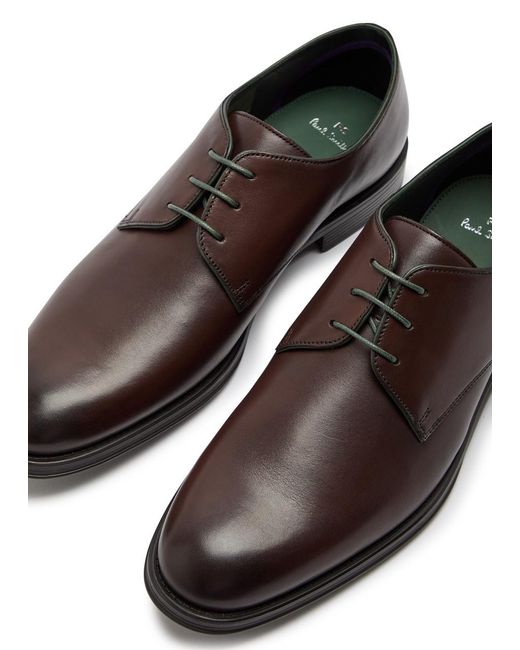 Paul Smith Brown George Leather Derby Shoes for men