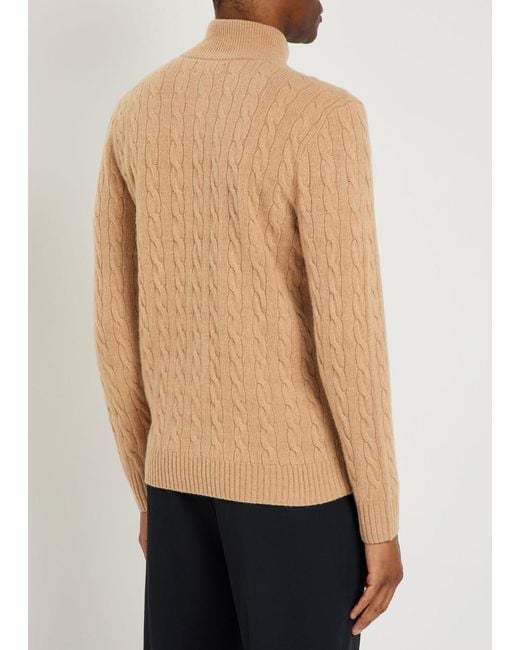 Polo Ralph Lauren Natural Logo Cable-Knit Wool And Cashmere-Blend Jumper for men
