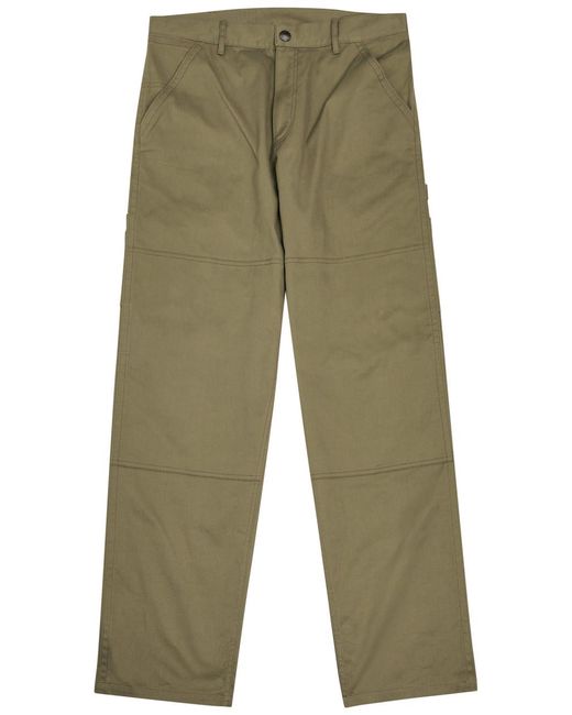 Moncler Green Stretch-Cotton Cargo Trousers for men