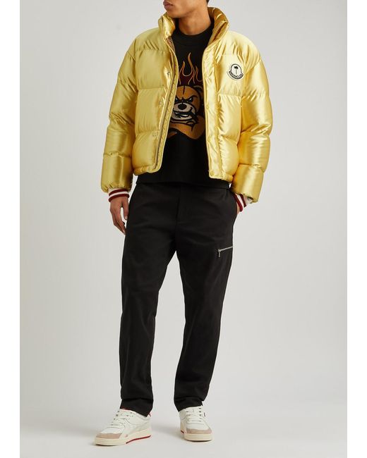 Moncler Genius Yellow 8 Moncler Palm Angels Keon Quilted Satin Jacket for men