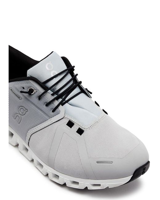 On Shoes Gray On Cloud 5 Panelled Mesh Sneakers for men