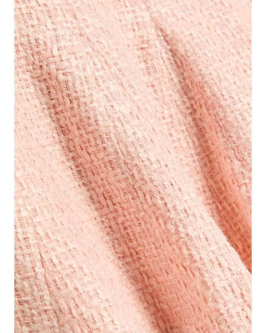 Alice + Olivia Pink Zona Pleated Tweed Mini Skirt