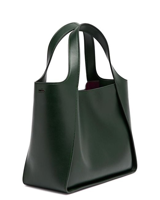 Stella McCartney Green Stella Logo Faux Leather Tote