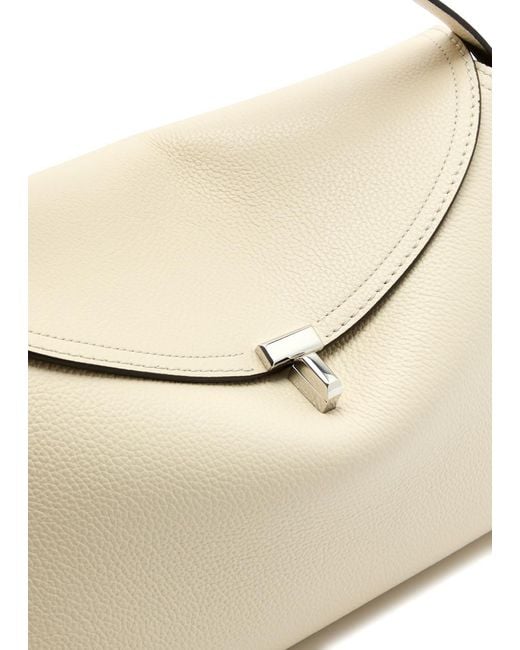 Totême  Natural T-Lock Leather Top Handle Bag