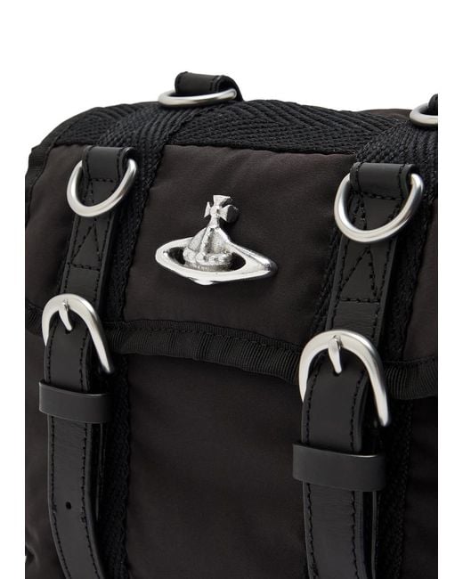 Vivienne Westwood Black Rocky Orb Woven Satchel for men