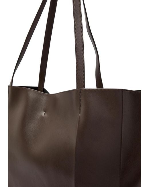 Totême Brown Roam Leather Tote