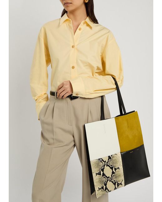 Khaite Multicolor Piper Patchwork Leather Tote Bag