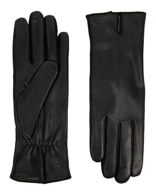 Handsome Stockholm Black Essentials Leather Gloves