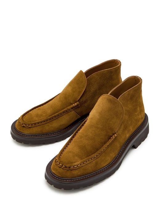 LEGRES Brown Suede Loafers