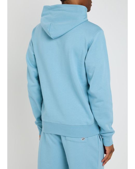 BBCICECREAM Blue Small Arch Logo Hooded Cotton Sweatshirt for men