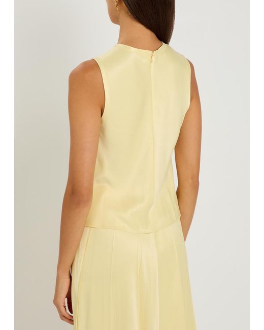Vince Yellow Satin Top