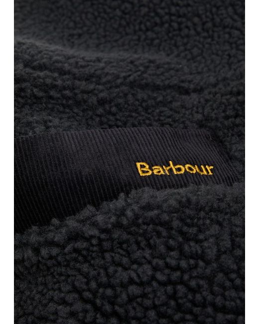 Barbour Blue Dulsie Corduroy-Trim Fleece Gilet