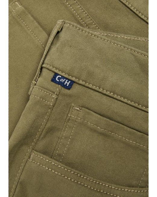 Citizens of Humanity Green Elijah Straight-Leg Stretch-Twill Trousers for men