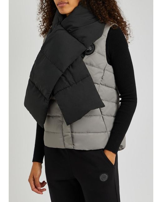 Canada Goose Black Quilted Shell Scarf
