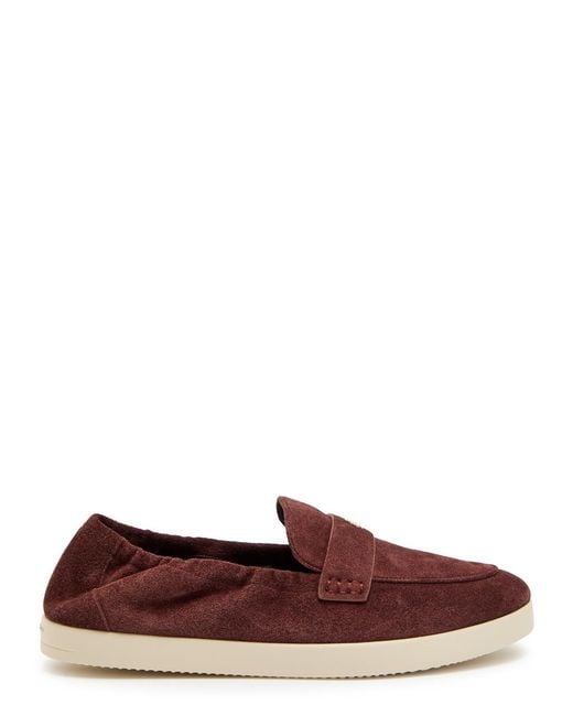 Tory Burch Red Ballet Sport Suede Loafers