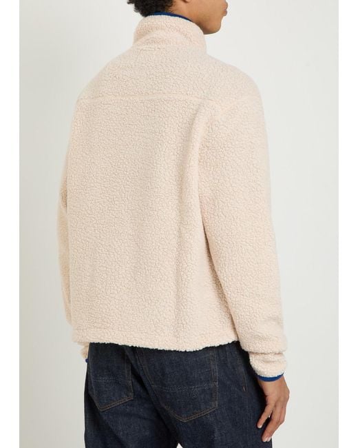 Drake's Natural Logo-Embroidered Bouclé Jacket for men