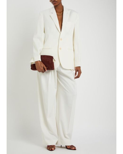 Victoria Beckham Natural Tailored Twill Blazer