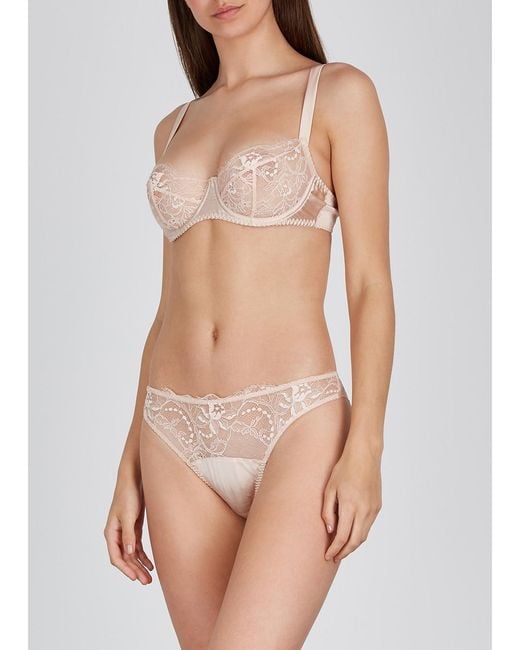 Fleur Of England Pink Signature Lace Balcony Bra