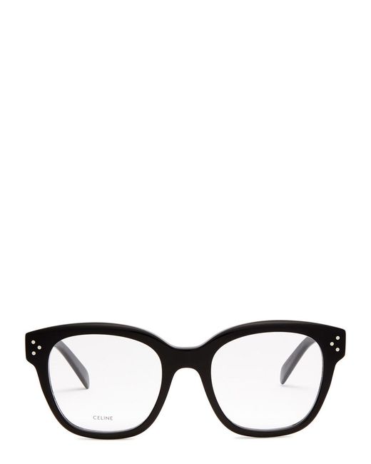 Céline Black Square-Frame Optical Glasses, Glasses, Can Be Fitted With Prescription Lenses, Designer-Engraved Arm