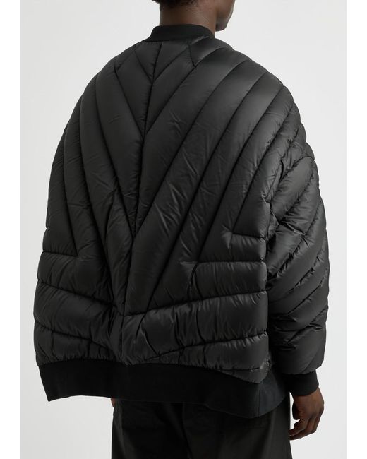 Rick Owens Black X Moncler Radiance Peter Quilted Shell Jacket for men