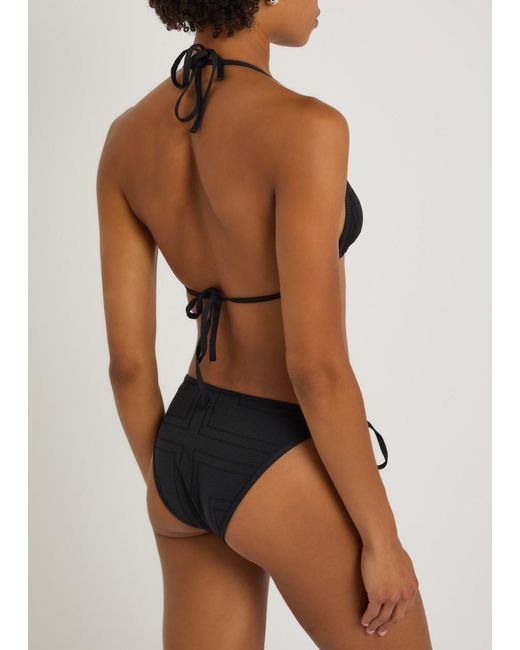 Totême  Black Monogram Pointelle Bikini Briefs