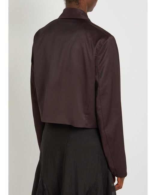 Our Legacy Brown Statue Satin-Twill Jacket