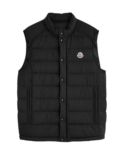 Moncler Black Barthe Quilted Shell Gilet for men