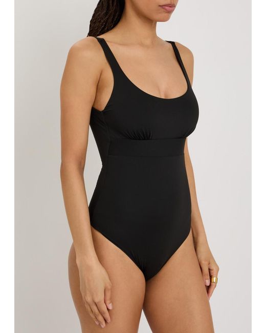 Max Mara Black Camilla Scoop-Neck Swimsuit