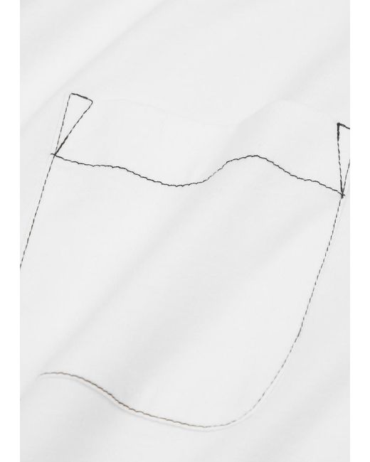 Oliver Spencer White Striped-jacquard Cotton Shirt for men