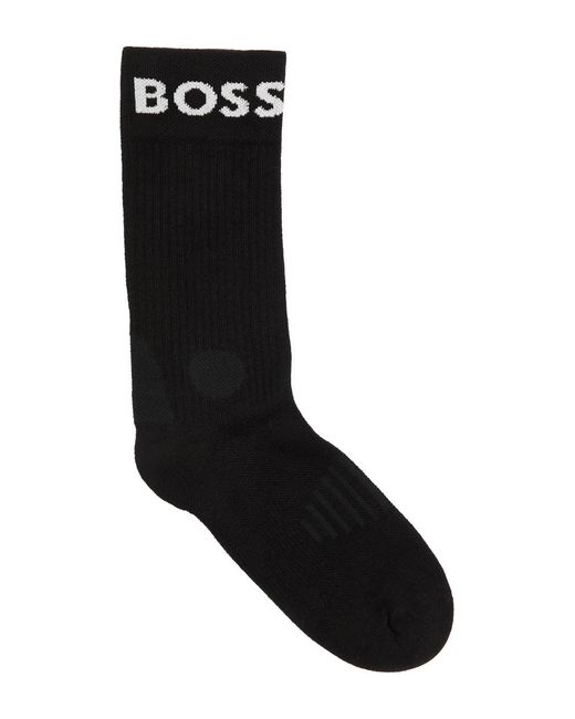 Boss Black Sport Logo Cotton-Blend Socks for men