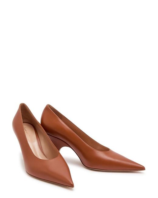 Gianvito Rossi Brown Sofia 75 Leather Pumps