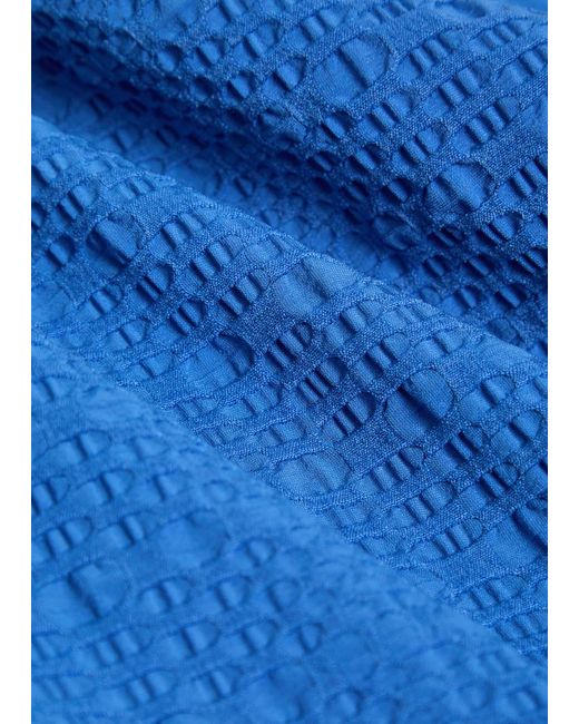 Lisa Marie Fernandez Blue Seersucker Swimsuit