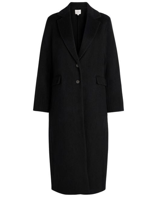 Vince Black Wool-Blend Coat