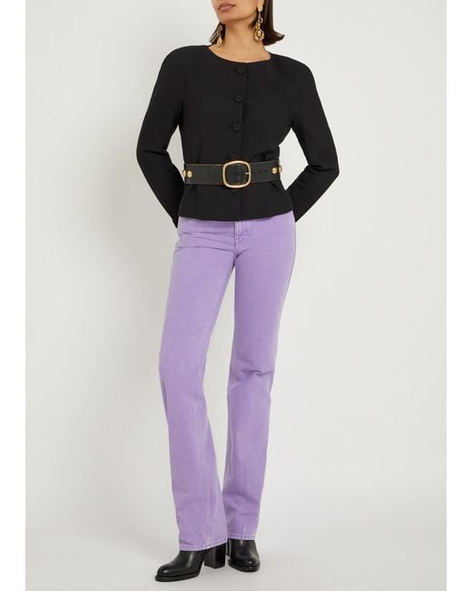 Chloé Purple Straight-Leg Jeans