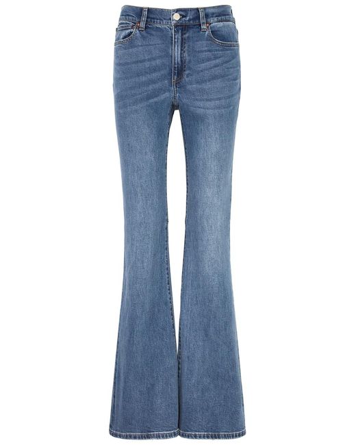 Alice + Olivia Blue Stacey Flared-Leg Jeans