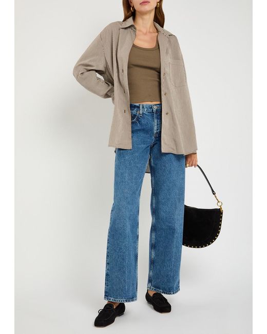 Agolde Blue Low Rise Loose Straight-Leg Jeans
