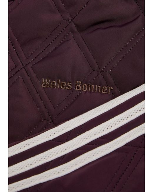 Wales Bonner Purple Adidas X Quilted Hooded Taffeta Jacket