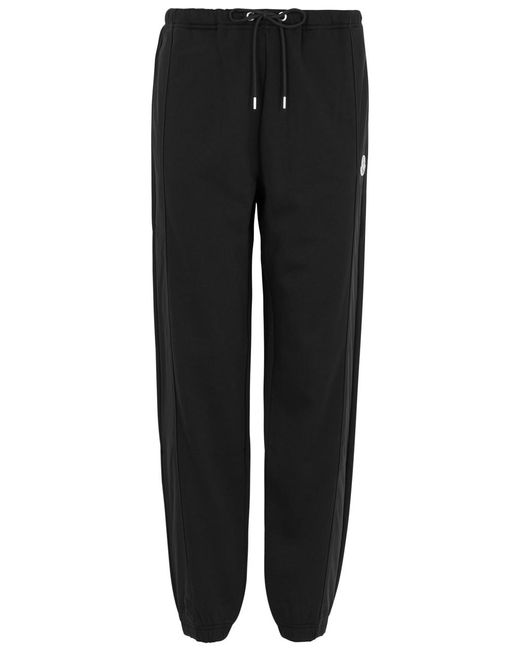 Moncler Black Panelled Cotton-blend Sweatpants